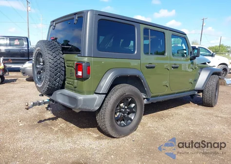 2021 Jeep Wrangler Unlimited Willys 4X4 z USA, uszkodzony, nr VIN 1C4HJXDG5MW713043